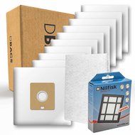 DBAGS Nilfisk Coupe ServiceBox (10 Stofzuigerzakken + Motorfilter + EPA Uitblaasfilter H10)