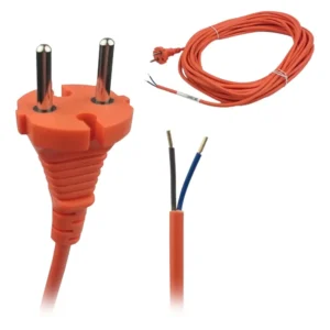 Aansluitsnoer 15 meter oranje 2x1.0mm2
